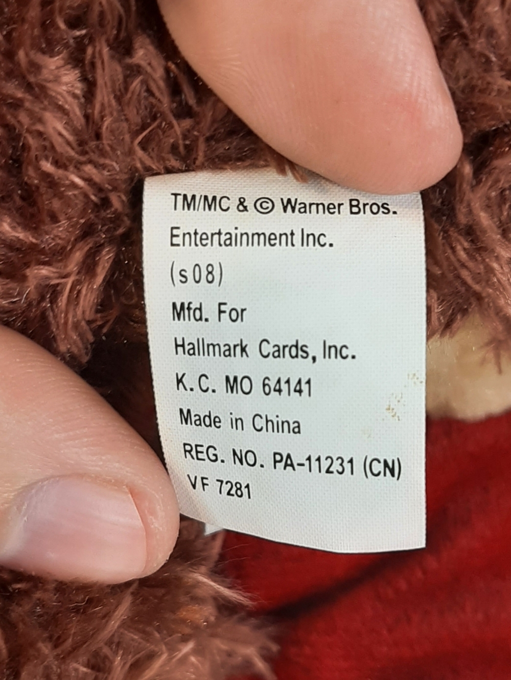 🛍VTG Hallmark Taz Valentine Plush Warner Bros Looney Tunes “Wild for You” Heart - Picture 4 of 5